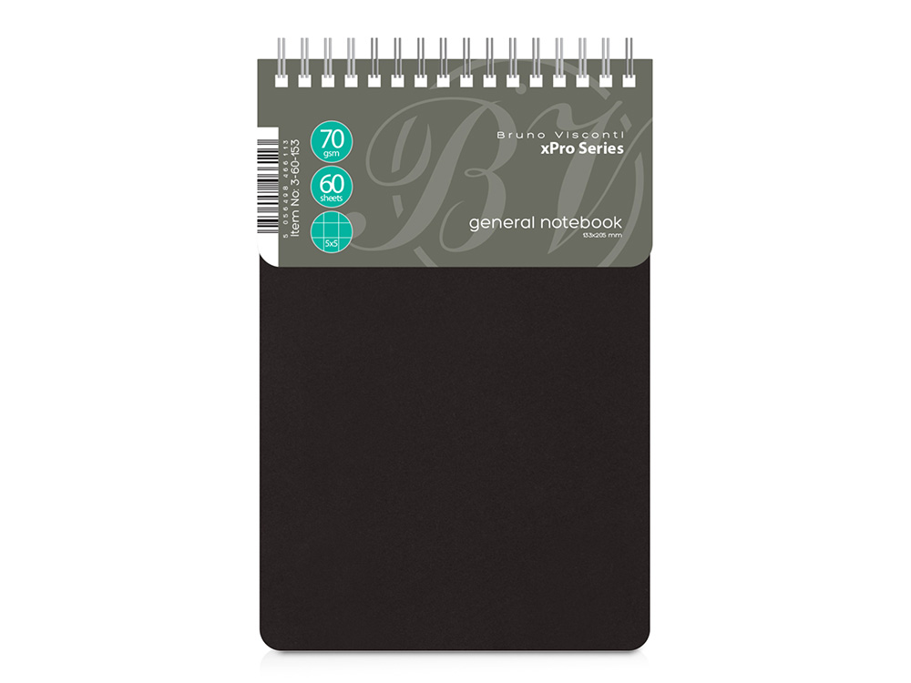 Бизнес - блокнот А5 (135 х 198 мм.) xPro 60 л., черный-0