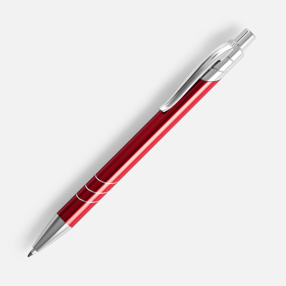 Ручка шариковая Undertone Metallic, красная-1