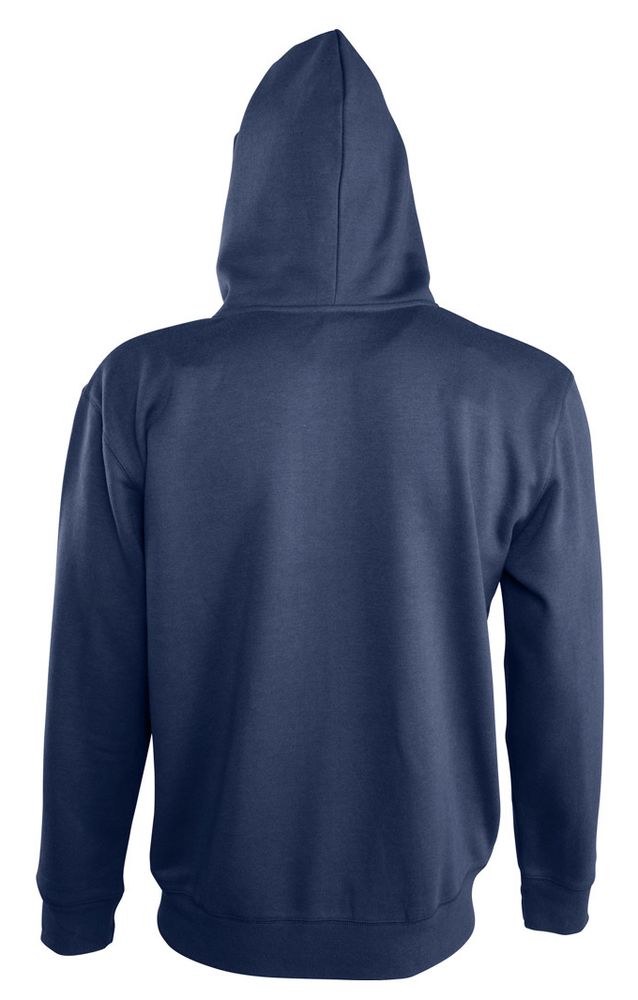 Толстовка мужская на молнии Soul Men 290 с контрастным капюшоном, темно-синяя-1