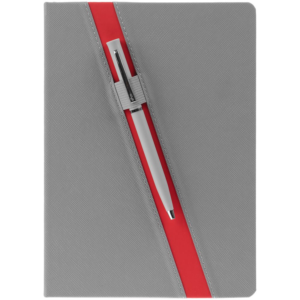 Ежедневник Rubikon на заказ, недатированный серо-красный-3