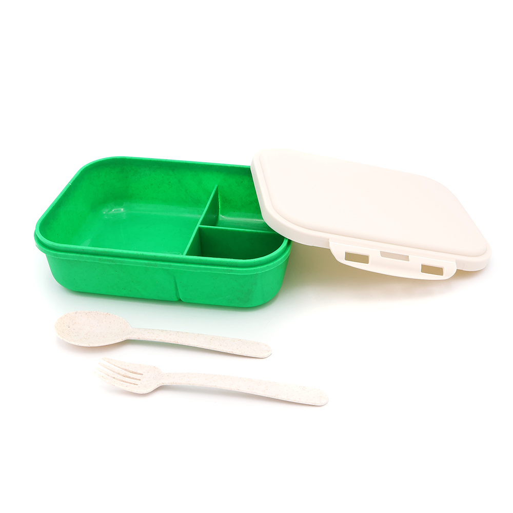 Ланчбокс (контейнер для еды) Ulf из пшеничного волокна, Зелёный-1