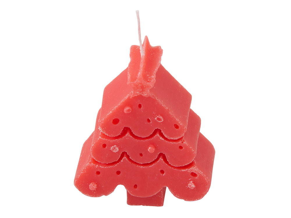Свеча Елочка, красный-0