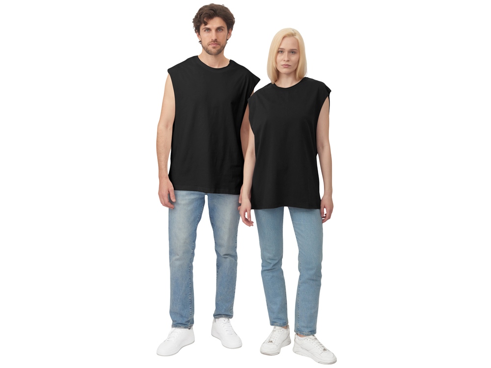 Майка оверсайз Berlin, унисекс, черный-6