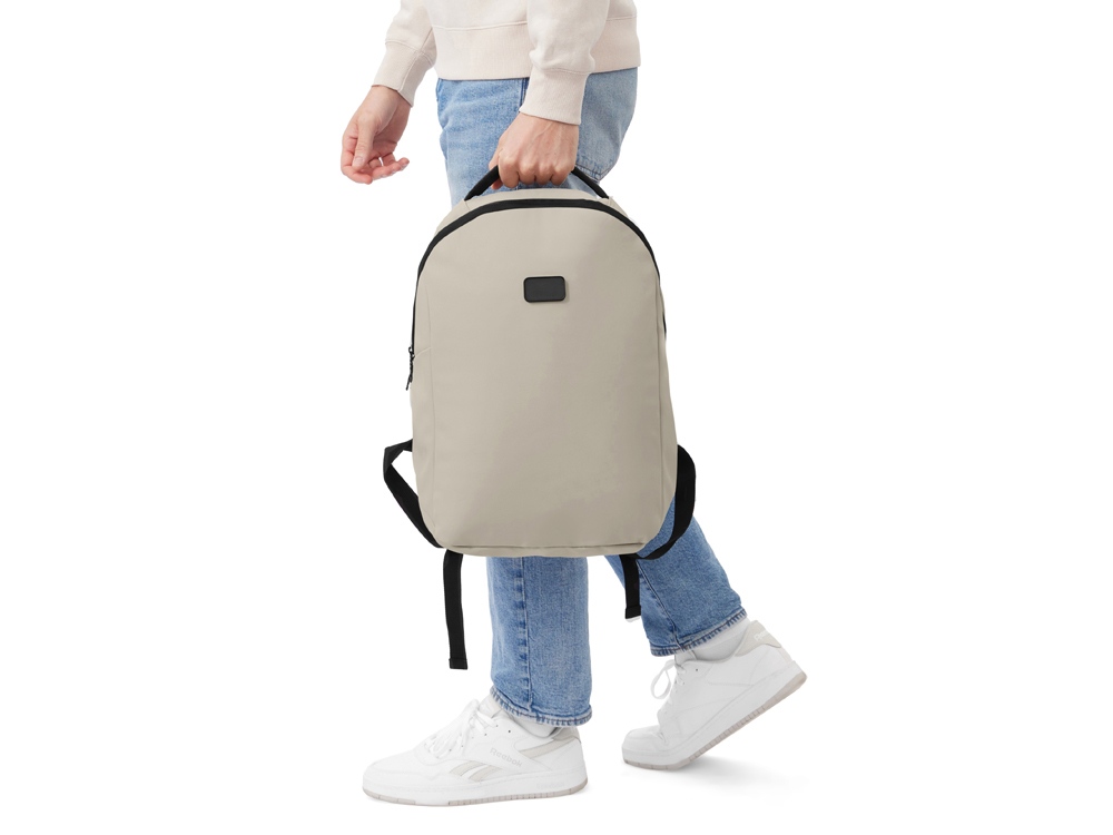 Рюкзак Sofit для ноутбука из экокожи, оливковый-15