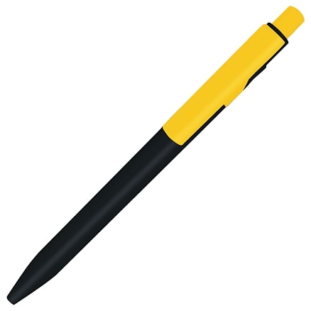 Ручка шариковая пластиковая Ravena Color, Черный/желтый-2