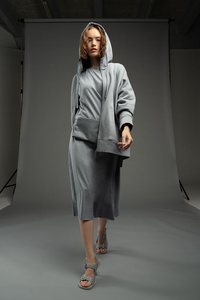 Платье D2, серое-2