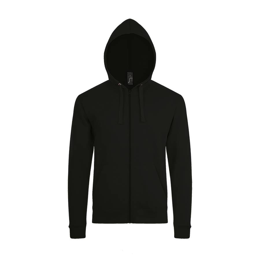 Толстовка худи унисекс на молнии STONE 260, черный-0