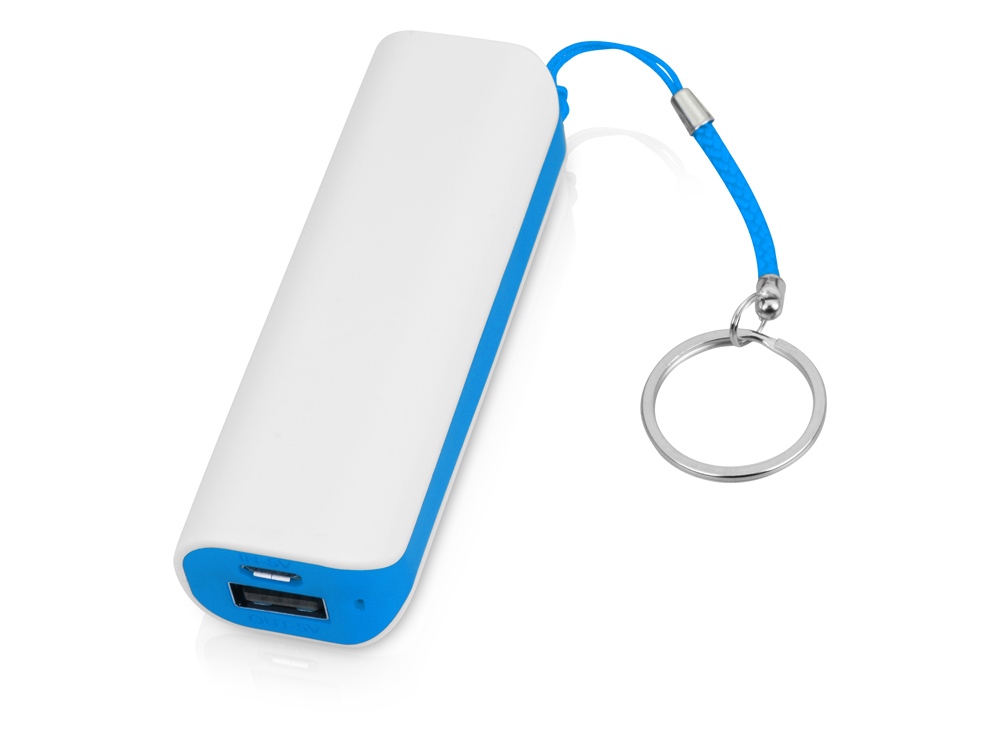 Портативное зарядное устройство (power bank) Basis, 2000 mAh, белый/светло-голубой-0