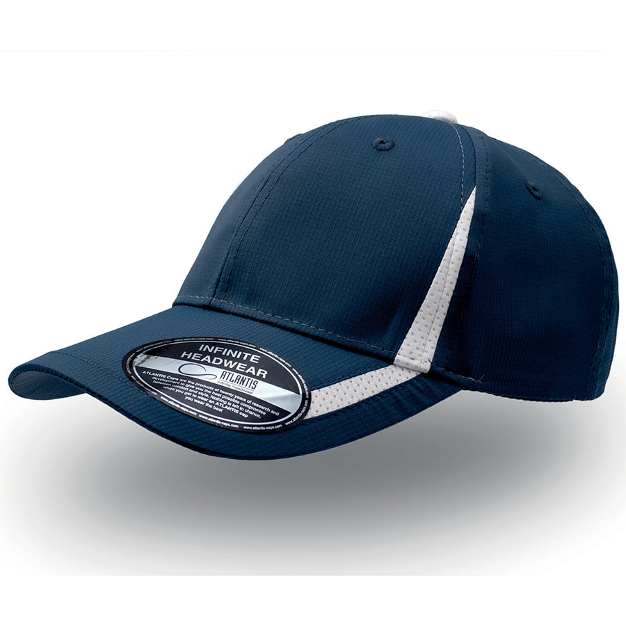 Бейсболка JOGGING, 6 клиньев, застежка на липучке, темно-синий-0