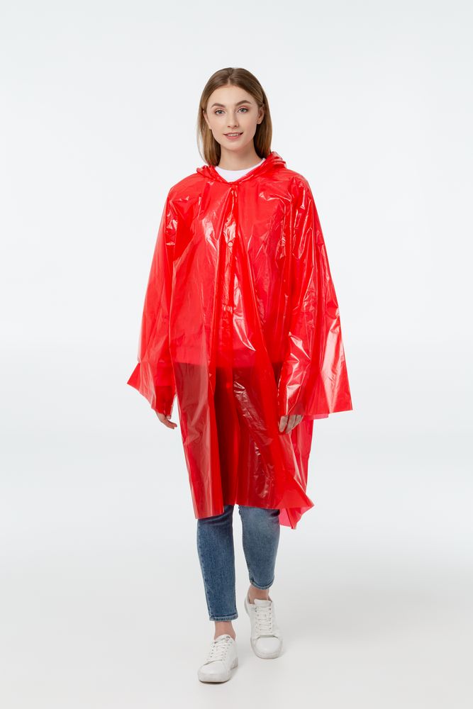 Дождевик-плащ BrightWay, красный-3