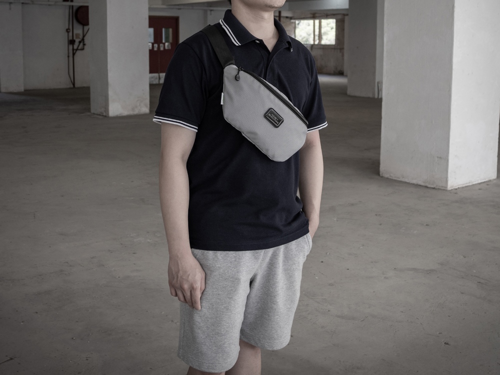 Универсальная водостойкая сумка на пояс Bumble из переработанного пластика, серый-10