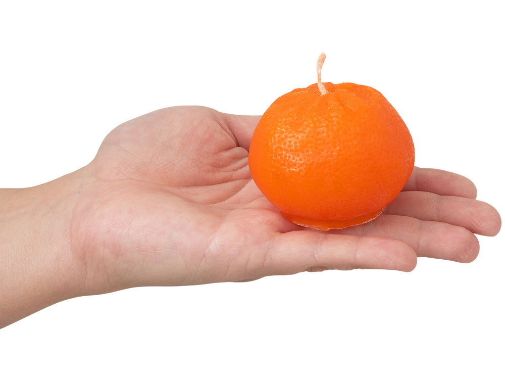 Набор свечей Мандарины в сетке, оранжевый-5