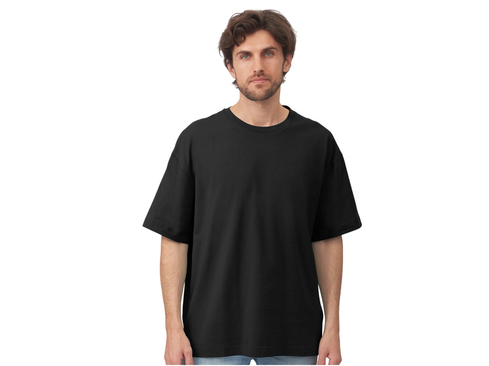 Футболка оверсайз Vienna унисекс , черный-1