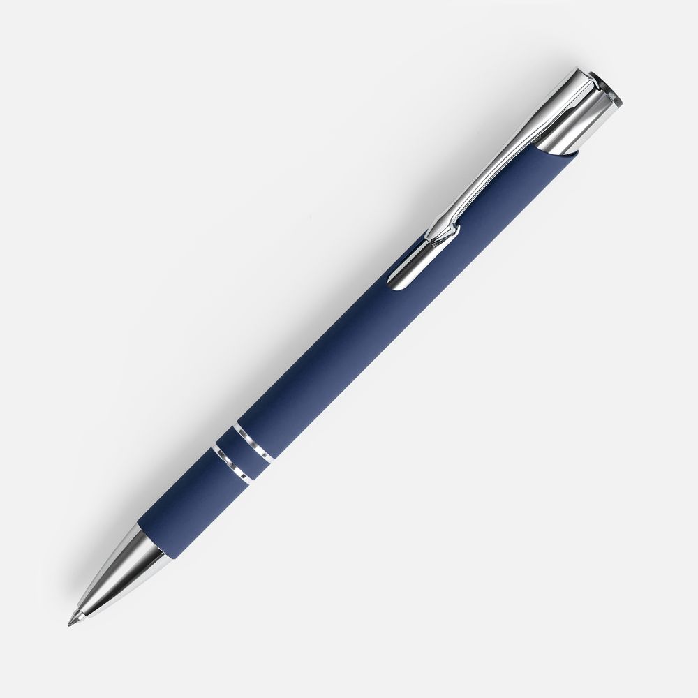 Ручка шариковая Keskus Soft Touch, темно-синяя-1