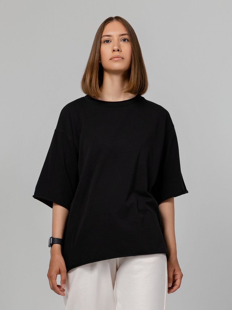 Футболка оверсайз Vozduh 2.0, черная-3