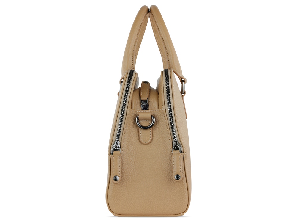 Сумка женская BUGATTI ЭЛЬЗА | ELSA, песочного цвета, воловья кожа/полиэстер, 32х13х22 см-3