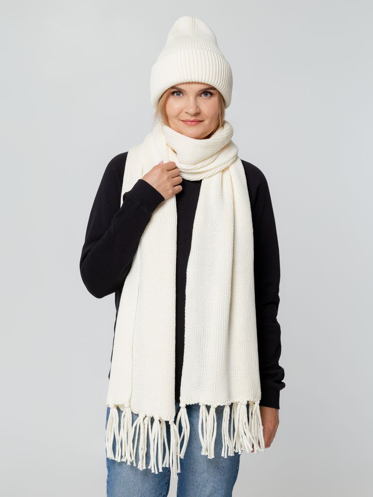 Шапка Flette, молочно-белая-7