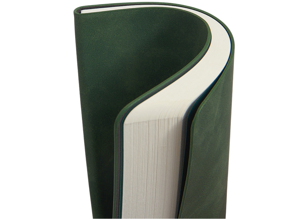 Блокнот А5 в гибкой обложке Chaplin, зеленый-10