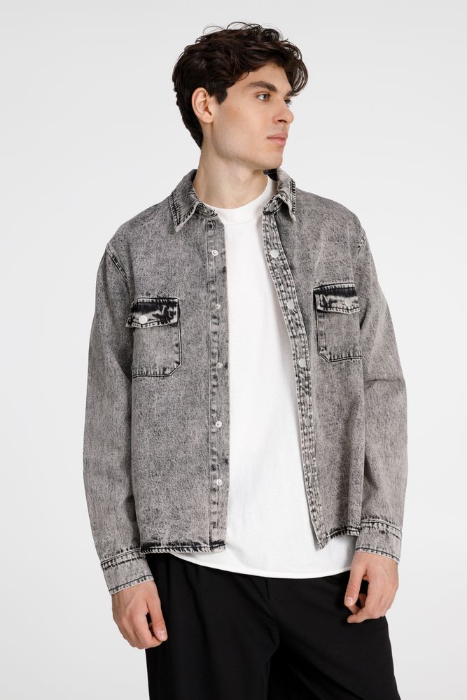 Куртка джинсовая O3, серая-2