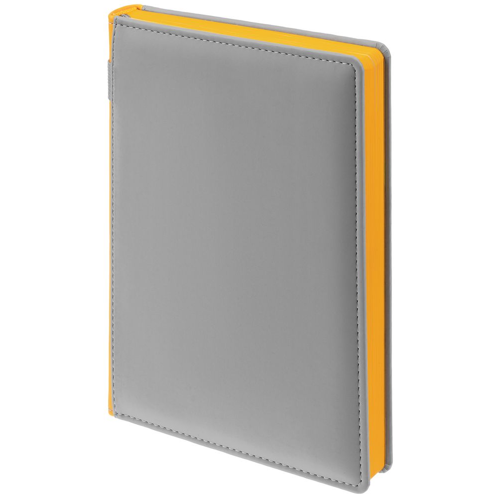 Ежедневник Spain Shall на заказ, недатированный, серый с желтым-1