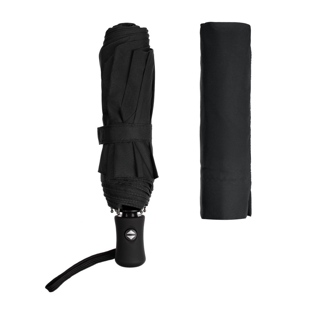 Зонт складной Monsoon, черный-2