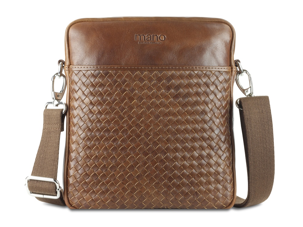 Сумка через плечо Mano Don Luca, натуральная кожа в коньячном цвете, 23 х 26,5 х 4,5 см-0