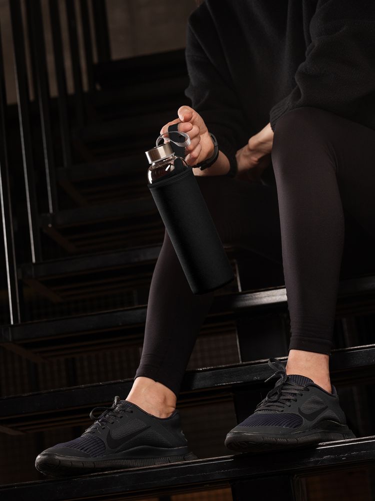 Бутылка для воды Sleeve Ace, черная-3