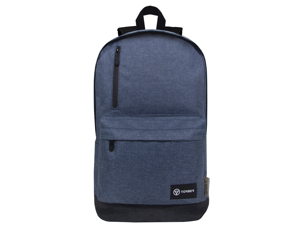 Рюкзак TORBER ГРАФФИТИ, синий, полиэстер меланж, 46 х 29 x 18 см-0