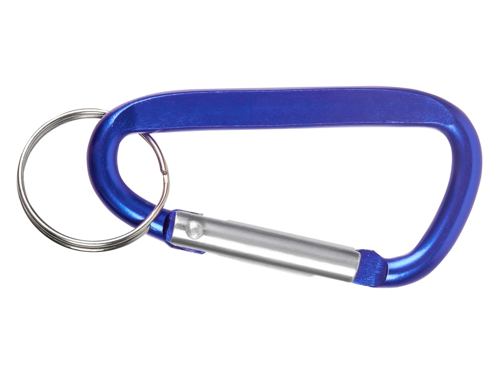 Брелок-карабин из переработанного алюминия Alumina, синий-1
