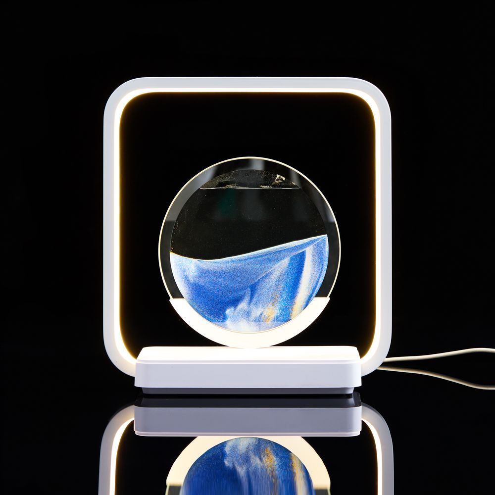 Интерьерный светильник с беспроводной зарядкой Sandflow, белый-5