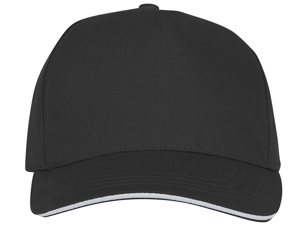 Пятипанельная кепка-сендвич Ceto, черный-1