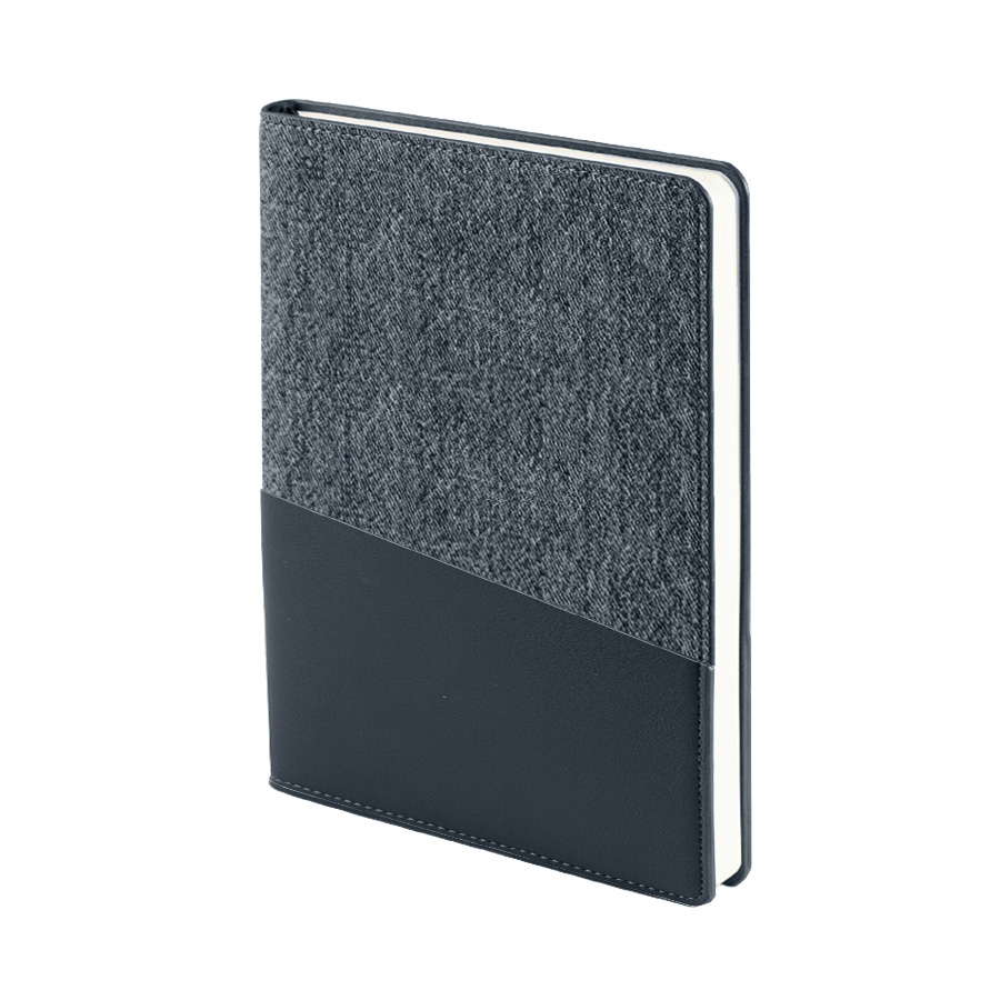 Ежедневник недатированный DENIM, синий, формат А5, блок в линейку, синий-0