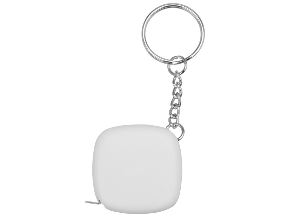 Брелок-рулетка 1м Block, белый-3