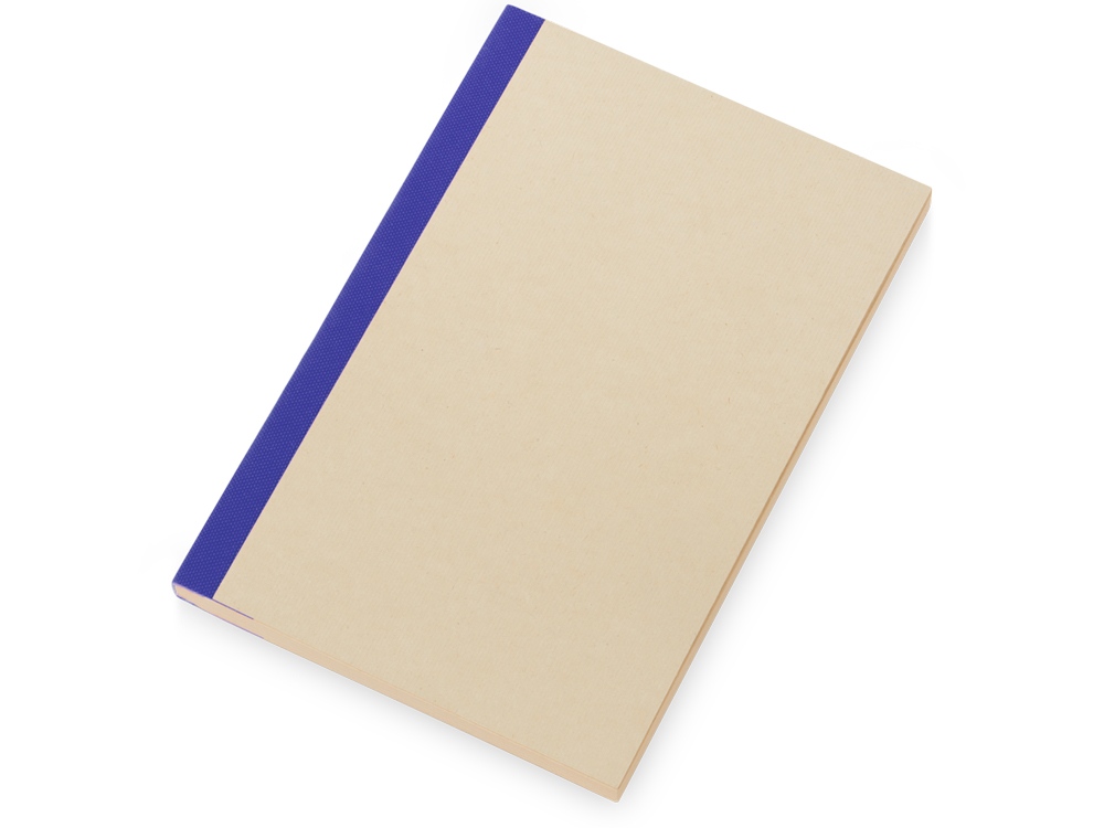 Блокнот А5 из переработанного тростника и RPET Adiantum, 80 листов, гибкая обложка, синий-0