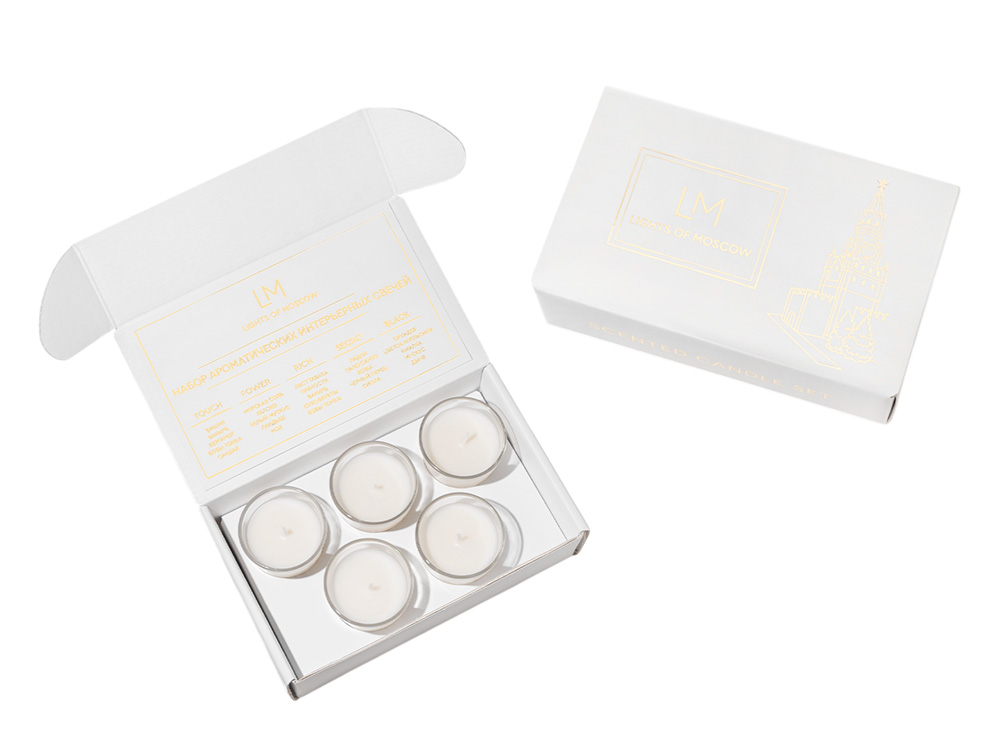 Набор ароматических свечей, 5*50 мл (без лого LM)-0