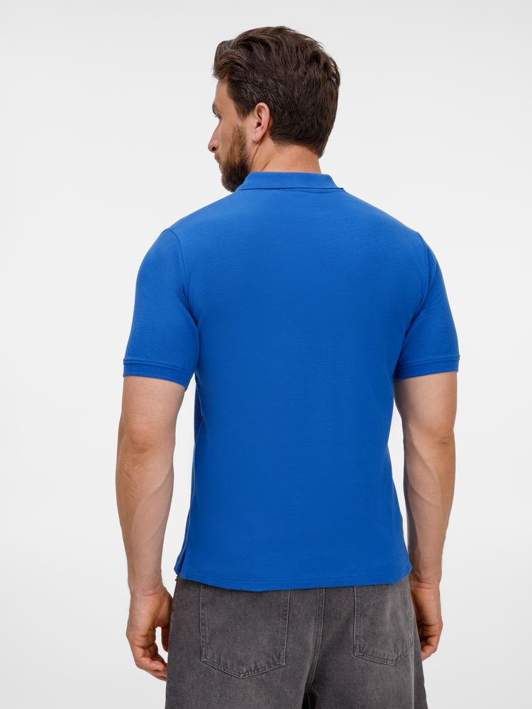 Рубашка поло унисекс Upswing, ярко-синяя-4