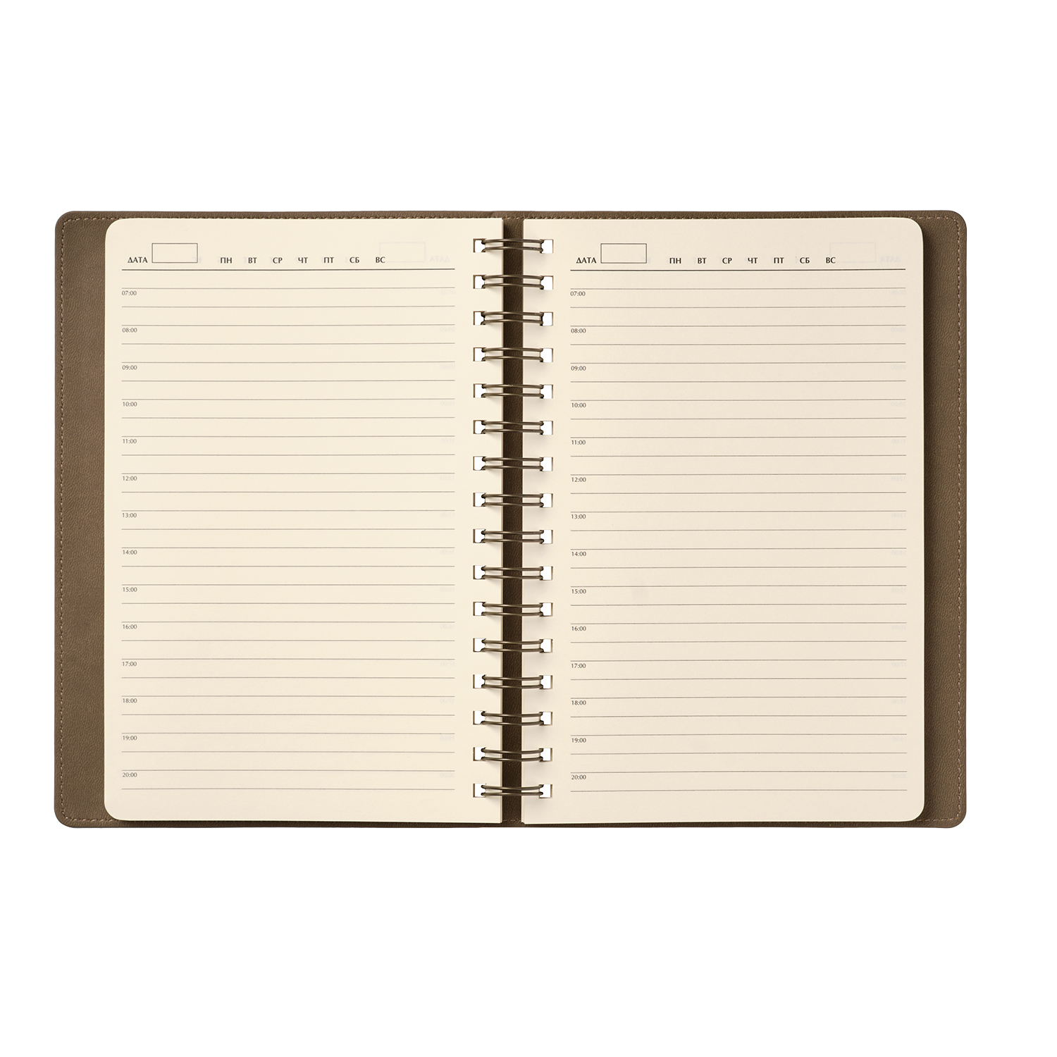 Ежедневник Виста (Vista) недатированный, оранжевый/коричневый-8