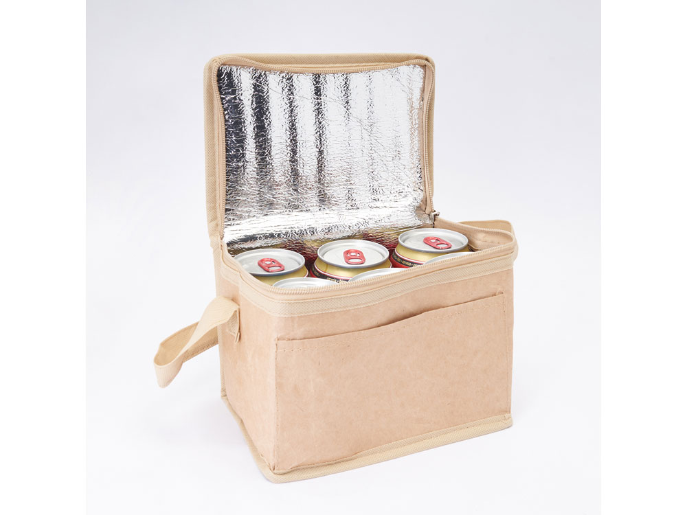 Сумка-холодильник MILANA из ламинированной крафт-бумаги, бежевый-1