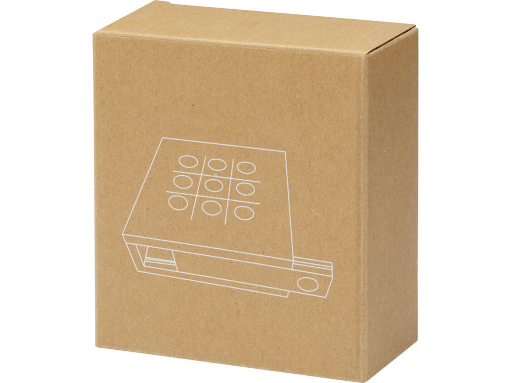 Деревянная игра в крестики-нолики Strobus, натуральный-5