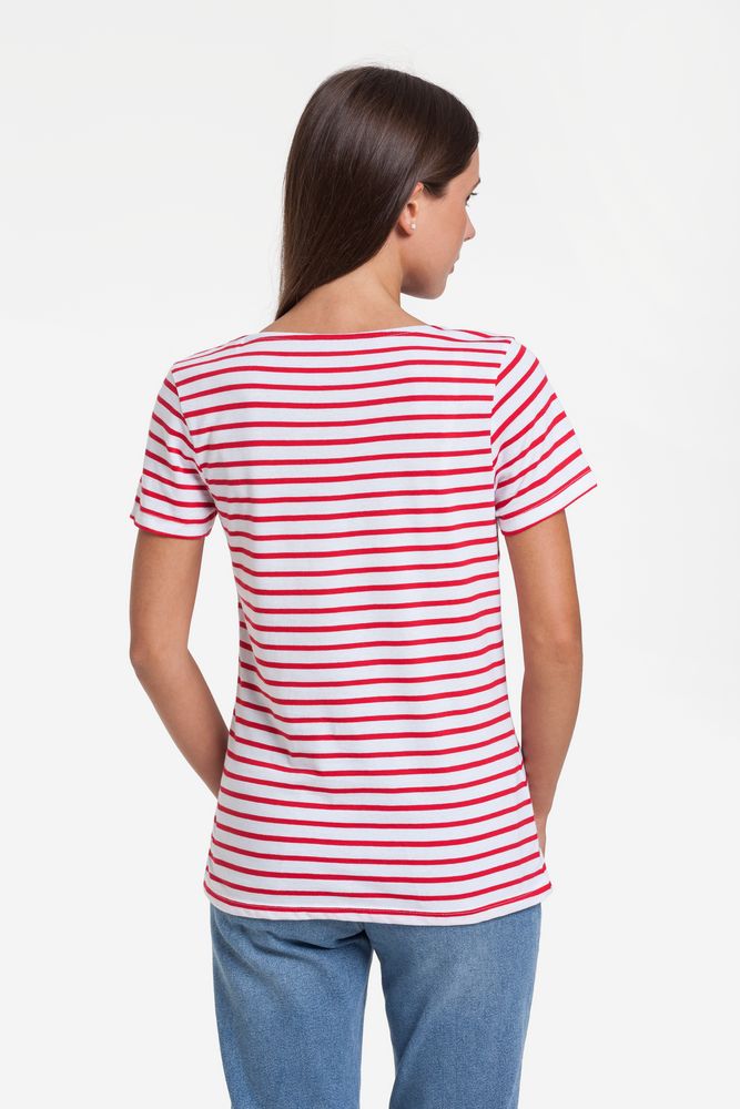 Футболка женская Grand Granat New, белая с красным-3