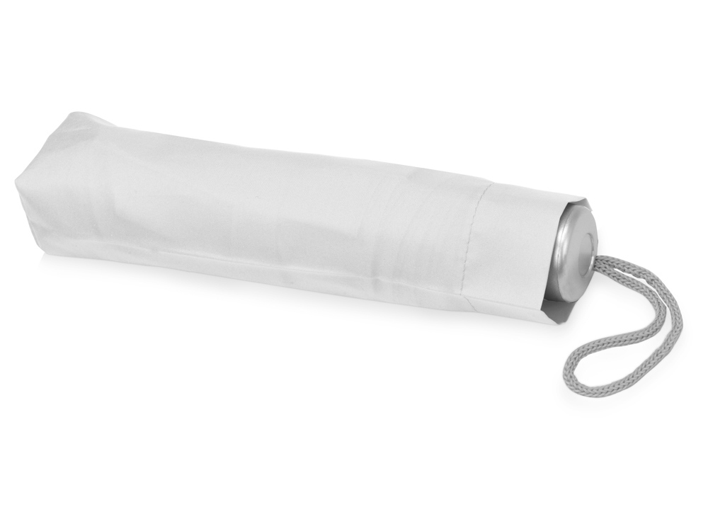 Зонт складной Tempe, механический, 3 сложения, с чехлом, белый-4