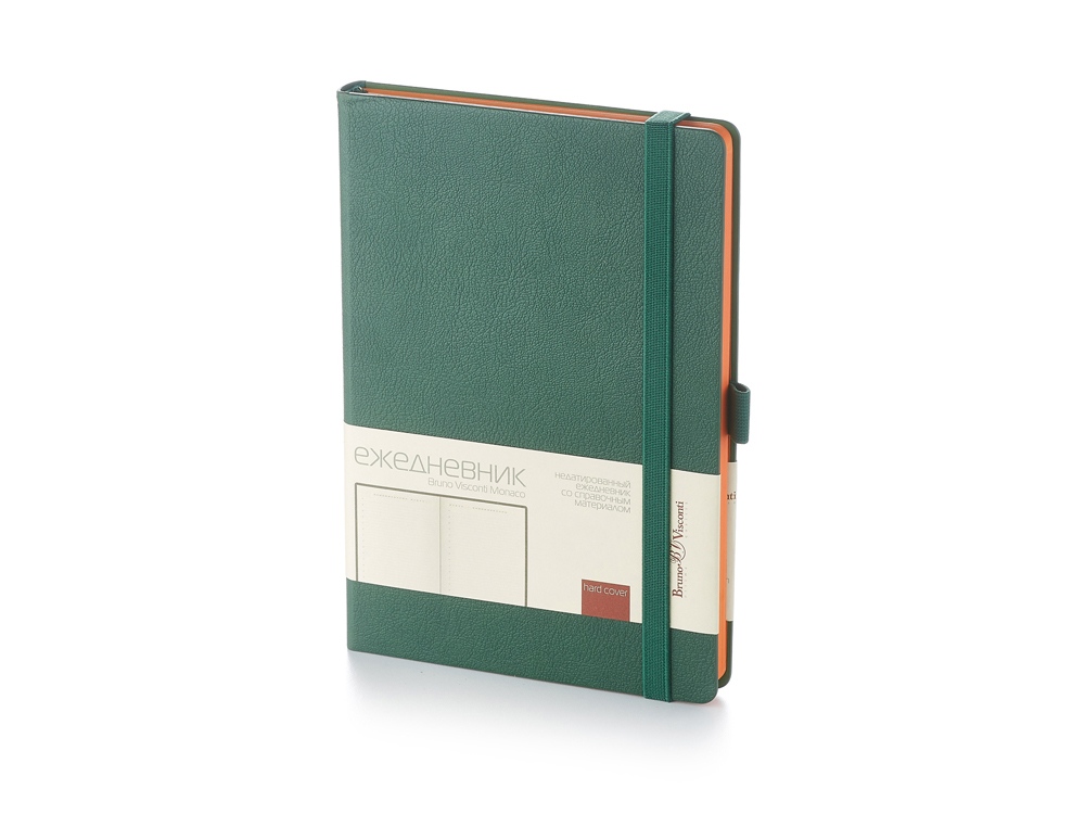 Ежедневник А5 недатированный Monaco, зеленый-0
