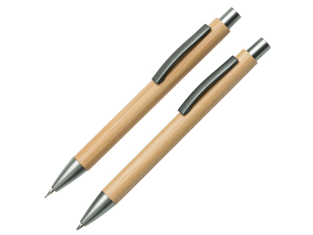 Набор ручка и механический карандаш Tender bamboo, натуральный-1