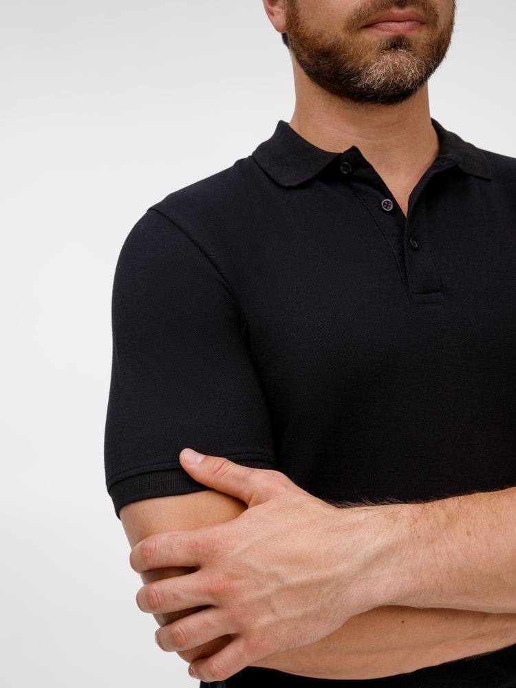 Рубашка поло унисекс Upswing, черная-6