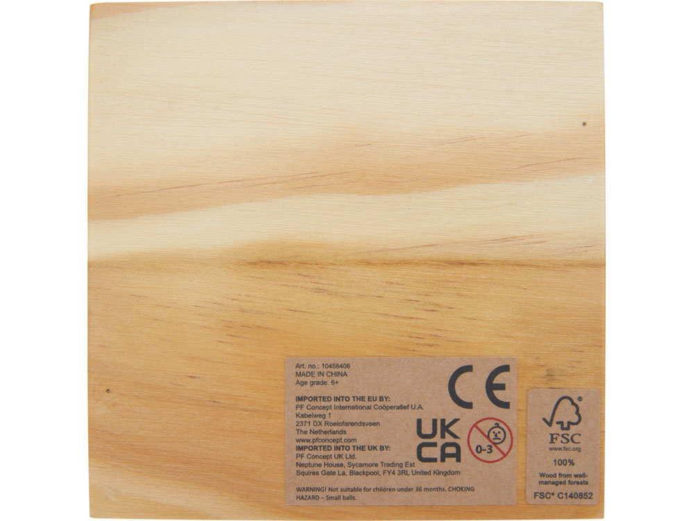 Деревянная игра в крестики-нолики Strobus, натуральный-2