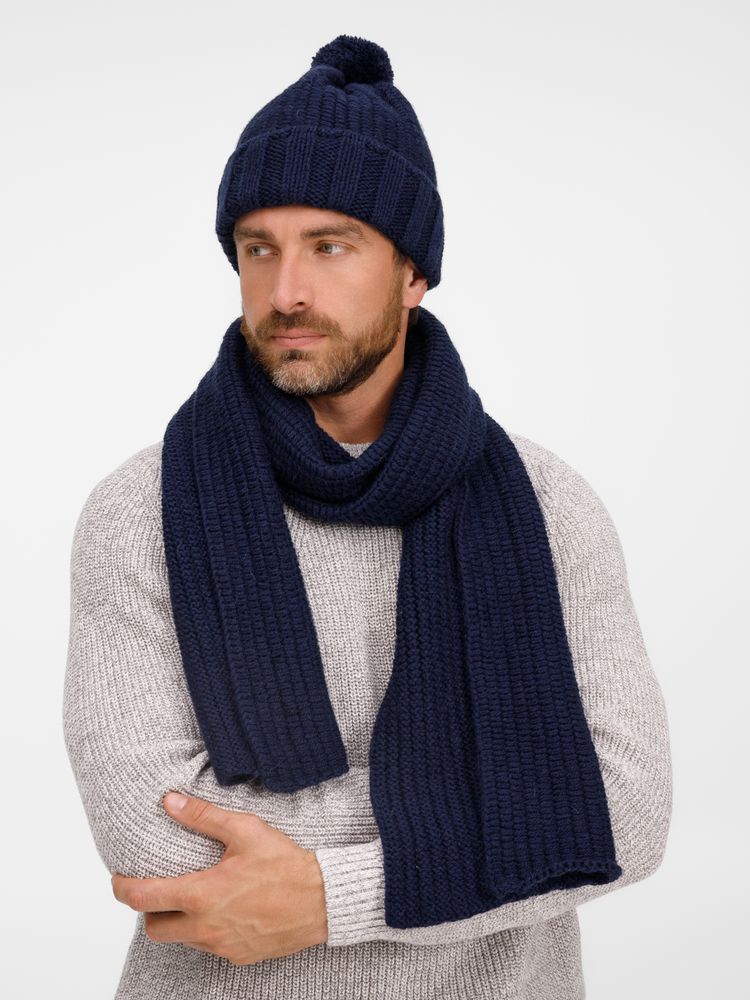 Шарф Frissonelle, темно-синий-7