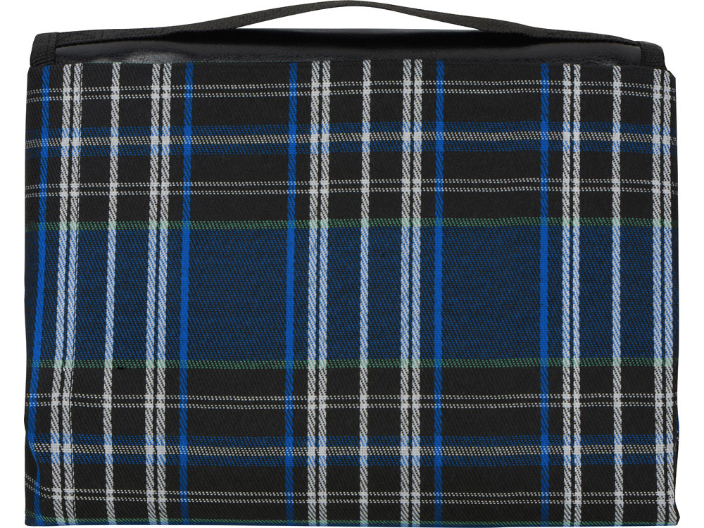 Непромокаемый плед для пикника Fabrizio, синий/черный-7