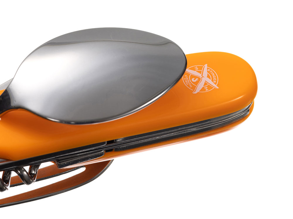 Нож перочинный Stinger, 109 мм, 8 функций, материал рукояти: АБС-пластик (оранжевый)-4