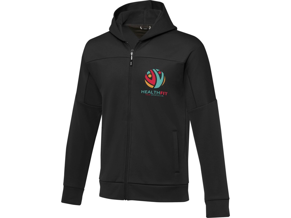 Мужская спортивная трикотажная куртка Nubia на молнии, черный-4