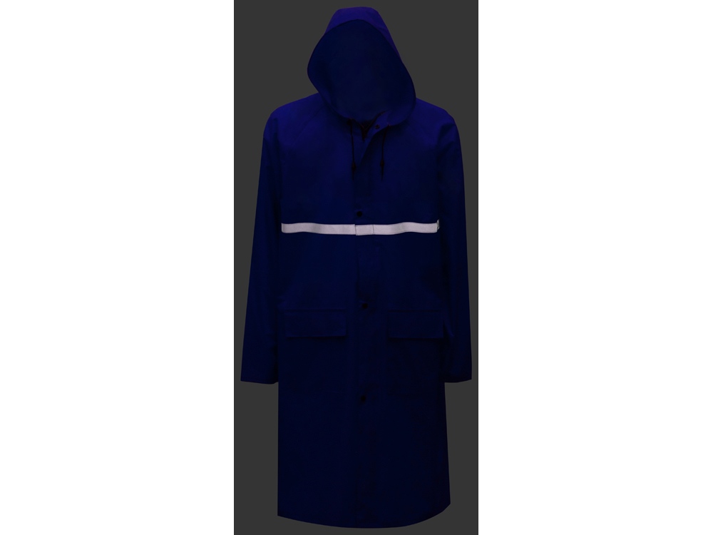 Длинный дождевик Lanai  из полиэстера со светоотражающей тесьмой, кл.синий-4